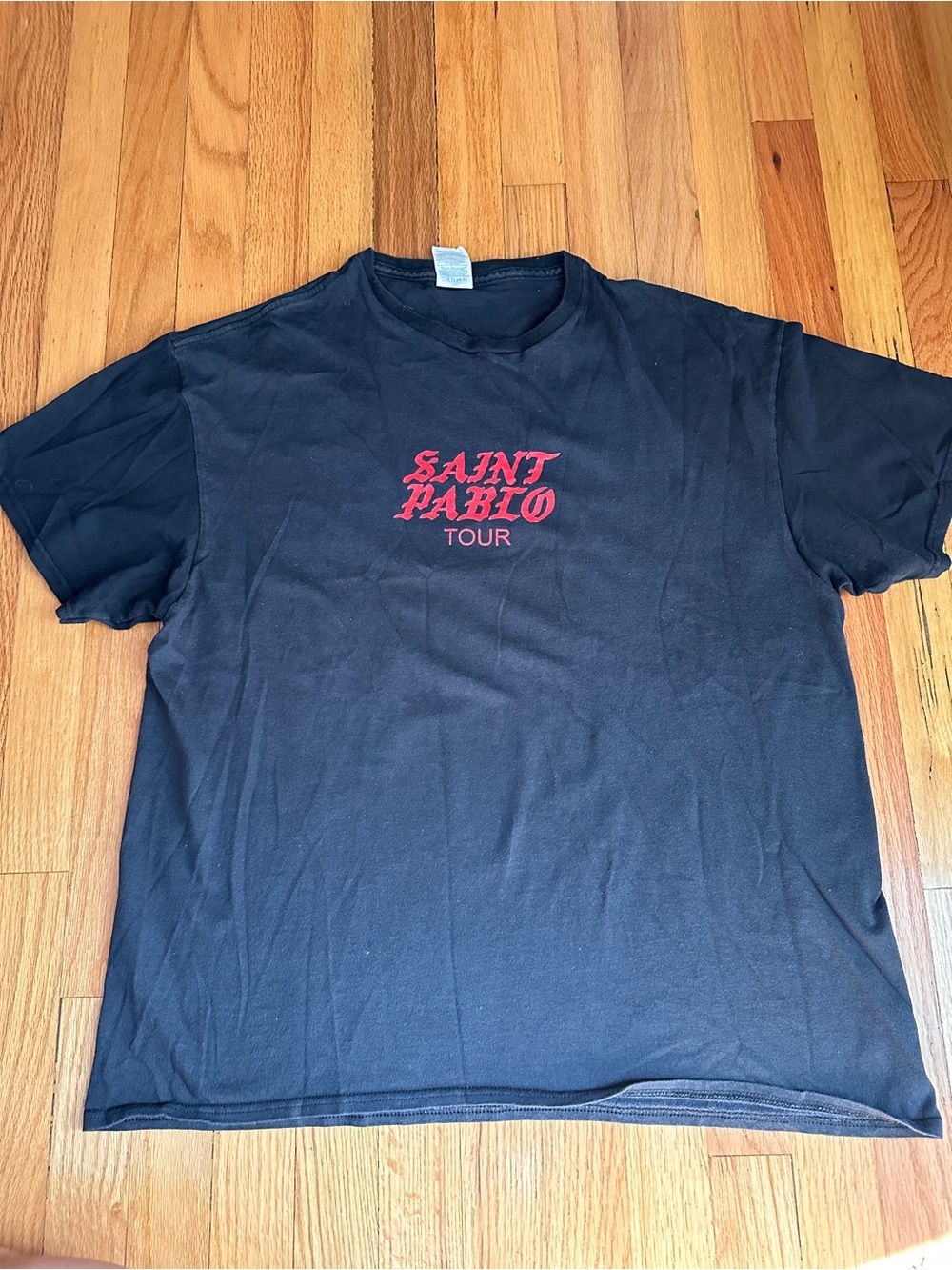 Kanye West Saint Pablo Tour General Admission Graphic Tee Black Red XL